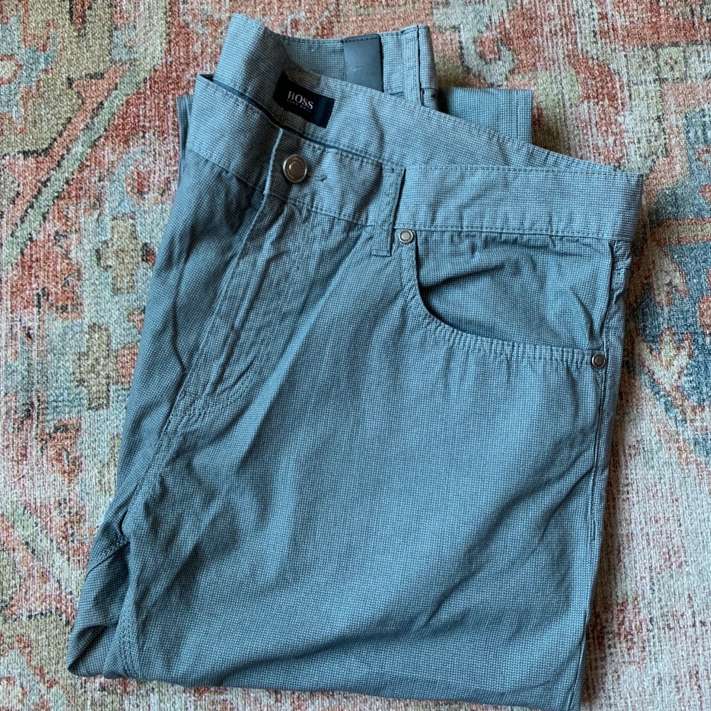 Hugo Boss Pants Blue diamond pattern